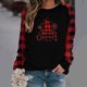 thumbnail image 1 of Ichuanyi liquidación de moda mujer mosaico navidad navidad cubeta de manga larga camiseta imprimir otoño blusa tops ICHUANYI WER202308240209, 1 of 5