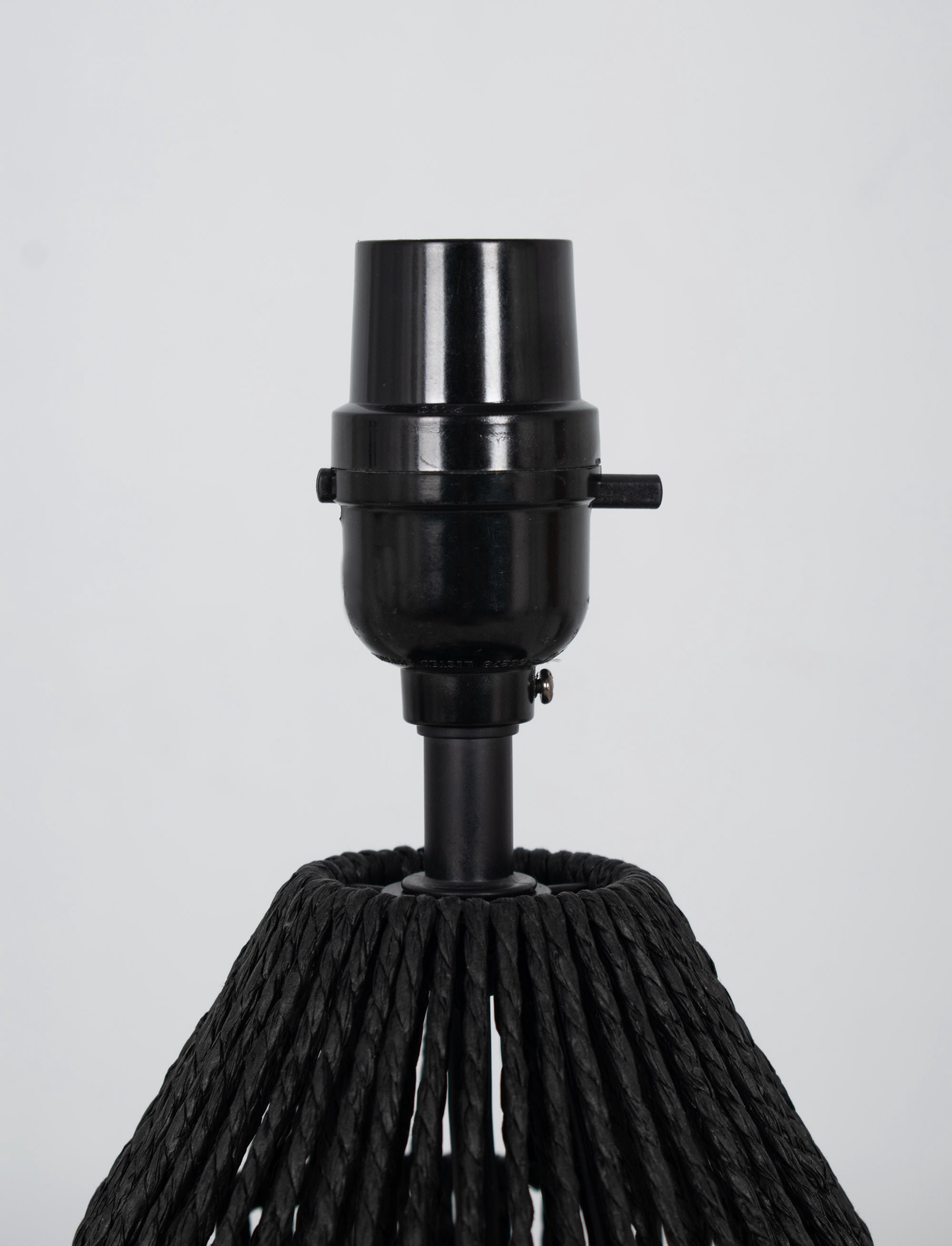 Mainstays 12.75 in Black Rope Mini Table Lamp