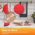 thumbnail image 4 of Uxcell 4 Pcs Alfombrilla de Silicona Plegable para Ollas Calientes, Rojo, 4 of 7