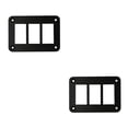 thumbnail image 2 of Riwesomey Panel de interruptores, interruptor basculante, carcasa de montaje en Panel, marco de aluminio para coche, motocicleta, barco, 3 agujeros No.03 2piezas Riwesomey CBP096240, 2 of 6