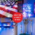 thumbnail image 4 of 4th of July Decorations - Red, White, & Blue Fairy String Lights, 33 ft / 10 m - Patriotic LED Indoor/Outdoor Decor for American Independence Day, Summer Pool Parties, BBQs, Bedroom, Garden & Office, 4 of 5
