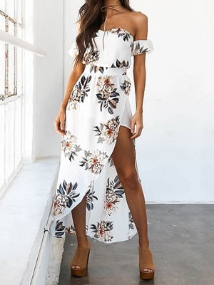 off the shoulder flowy maxi dress