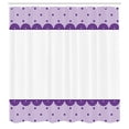 thumbnail image 2 of Ambesonne Vintage Shower Curtain, Lace Pattern Classical Dots, 69"Wx84"L, Lilac White, 2 of 4