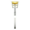 thumbnail image 3 of Clara Pucci 14K White Gold 2.7ct Citrine Solitaire with Accents Ring, 3 of 7