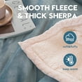 thumbnail image 2 of Evlmd Sherpa Throw Blanket for Couch Sofa - Fuzzy Soft Cozy Blanket for Bed, Fleece Plush Warm Blanket for Winter, Washed Blue Fall Winter Thick Throw Blanket, 39x51 Inches, 2 of 7