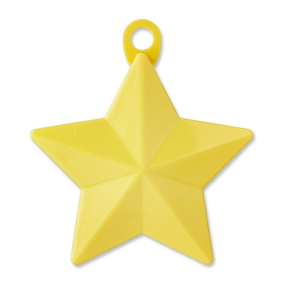 Yellow Plastic Party Star Balloon Weight, 1 Piece, by Way To Celebrate