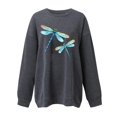 thumbnail image 4 of toraway Chandails en Molleton à Col Rond pour Femmes Graphiques Amusants Hauts pour Femmes Chandail Oversize à Manches Longues Chandail à Capuche Chandail Blouse d'Automne pour Adolescentes Vêtements m, 4 of 4