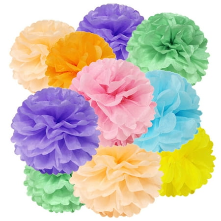 Wrapables Set Of 18 Tissue Pom Pom Party Decorations For Weddings