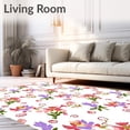 thumbnail image 2 of ODIKA 8 Machine Washable Non-Slip Area Rug, Elegant Floral Cascade Featuring Delicate Blossoms and Subtle Curlicues Ultra Soft Rug, None, 542633, 2 of 7