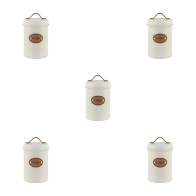 Youkk Durable Kitchen Canister Designed To Last And Ingredients Fresh Space-Saving Metal Kitchen Storage Jars Jars Kitchen Beige sugar 5Set