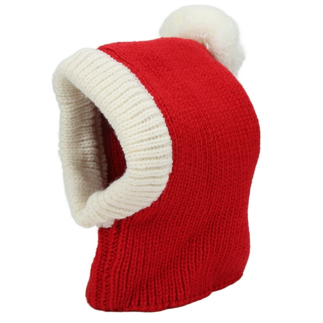 Gorro de invierno para perro, rojo, para Navidad, cálido, de punto, para perros pequeños y medianos, cachorros y gatos, rojo S