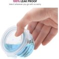 thumbnail image 4 of Superior Glass Baby Food Storage Containers - Set of 6 - Containers with Airtight BPA-Free Locking Lids -  Microwave & Dishwasher Safe (Teal Blue), 4 of 8