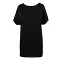 thumbnail image 5 of SDNall Summer T-Shirts for Women 2024 Crewneck Short Sleeve Tunic Tops Side Split Plain Loose Blouses Tops Womens T-Shirts (Black,Sizes:S-2XL), 5 of 9