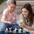 thumbnail image 4 of Personajes de SANRIO, 6 piezas, familia de dibujos animados, adornos hechos a mano, colección de juguetes, decoración, juguetes para niños y adultos, regalo, 4 of 7