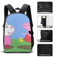 thumbnail image 3 of Happy Little Pig Backpack Three Piece Essentials 17 Inch Bag Lunch Tote Pen Case, 3 of 5