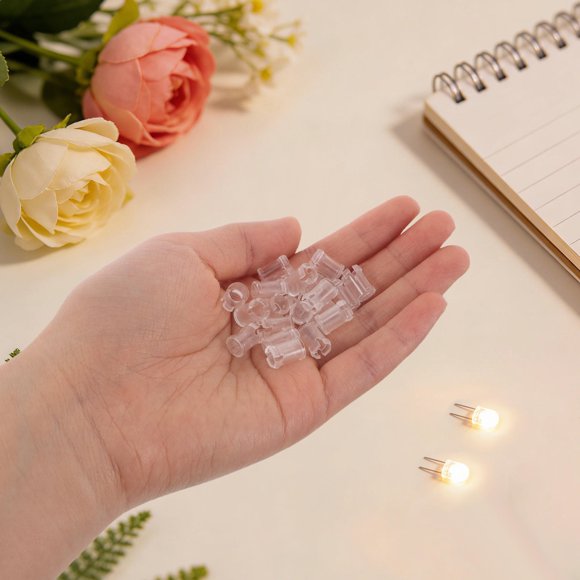 CRAFTHROU 20Ud Sujetadores Transparentes Para LED 3Mm Clips De Montaje En Panel Para Diodos Emitidos