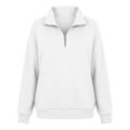 thumbnail image 6 of Quarter Zip Pullover Women Polo Shirts Mock Neck Sweatshirt Women 2026 Y2K Tunic Tops Airport Travel Outfit Basic Tops Fitness Fall Outfits Plain Oversized Baggy Cozy Lounge Daily Workout Sweatshirts, 6 of 7