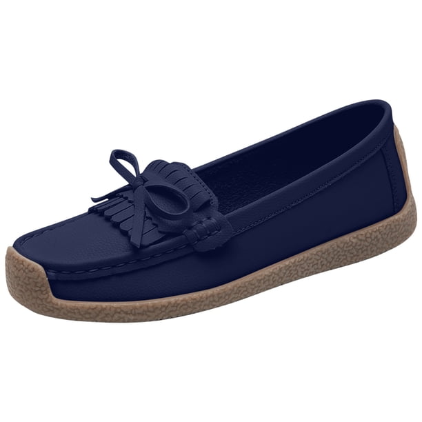 Amzcrzy Zapatos de mujer,Zapatos de mujer,Zapatillas de mujer, Zapatos planos versátiles para mujer, suela suave, talla grande, zapatos casuales de color, zapatos de cuero Sandalias Mujer Zapatillas