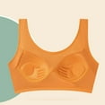 thumbnail image 4 of MIUOWANP Women's Sports Vest Bra Solid Color Seamless Wire-Free Sports Bra,Orange M, 4 of 5