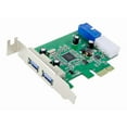 thumbnail image 3 of IO Crest SY-PEX20140 2 Port USB 3.0 and 19 Pin Header PCI-e 2.0 x 1 Controller Card Molex Power Renesas Chipset Green, 3 of 8