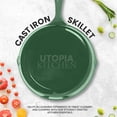 thumbnail image 6 of Utopia Kitchen Cast iron Skillets 3 Piece Set, Chefs Pan, Pre Seasoned Cast iron Skillets, 6, 8 & 10 Inches, Easy Use in the Oven, Stove, Grill, or Campfire, Green, 6 of 6