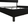 DHP Janford Upholstered Bed, Black Faux Leather, King