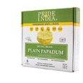 thumbnail image 2 of Pride Of India - Mung Bean Plain Papadum Lentil Crisp, Pack of 6 - 10 count (3.53oz - 100gm) - Protein Fiber & Iron Rich, Gluten-Free Vegan Lentil Crackers, Healthy Indian Appetizer, Ready in Seconds, 2 of 10
