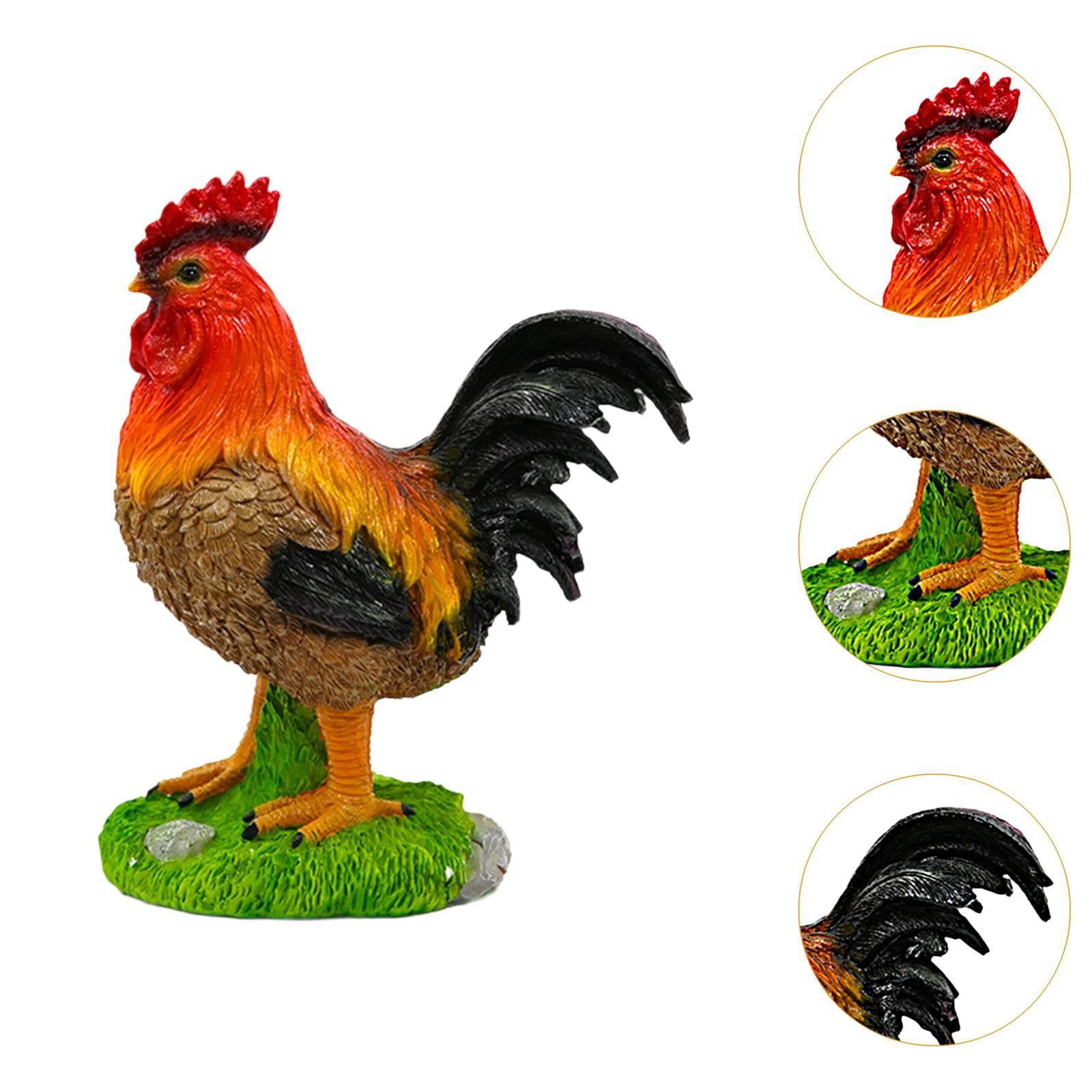 Bothyi Garden Statue Chicken Sculpture Animal Decoration Patio Outdoor Figurine