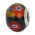 thumbnail image 2 of GlassOfVenice Murano Glass Sterling Silver Millefiori Mosaic Charm Bead, 2 of 7