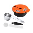 thumbnail image 2 of Cápsulas de café expreso de acero inoxidable con juego de s de cepillo Cápsulas de café recargables para de café TAS1003 / 01 TAS1403 / Naranja 180ML Sunnimix Vaina de cápsulas reutilizables, 2 of 8