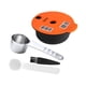 thumbnail image 2 of Cápsulas de café expreso de acero inoxidable con juego de s de cepillo Cápsulas de café recargables para de café TAS1003 / 01 TAS1403 / Naranja 180ML Sunnimix Vaina de cápsulas reutilizables, 2 of 8