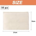 thumbnail image 2 of Bolsa para manualidades DIY en blanco, estuche de lona para lápices, bolsa de cosméticos de lona para maquillaje, bolsa de aseo de viaje multiusos, bolsas con cierre, 10 Uds., 2 of 7