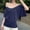 Navy, variant on TYGHBN Women's Casual V Neck Batwing Sleeve T Shirt Ruffle Detail Summer Top Solid Tee for Daily Wear with Jeans Athletic Long Sleeve Shirt Women Fitted Long Sleeve Tee for Women Woman Tee Solid T