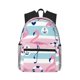 thumbnail image 1 of Easygdp Pink Striped Flamingo Mochila Casual para Portátil, Mochila para Escuela, Viajes, Negocios, 1 of 6