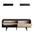thumbnail image 4 of Pi Modern Wood TV Stand for 72” TVs, Black, 4 of 5