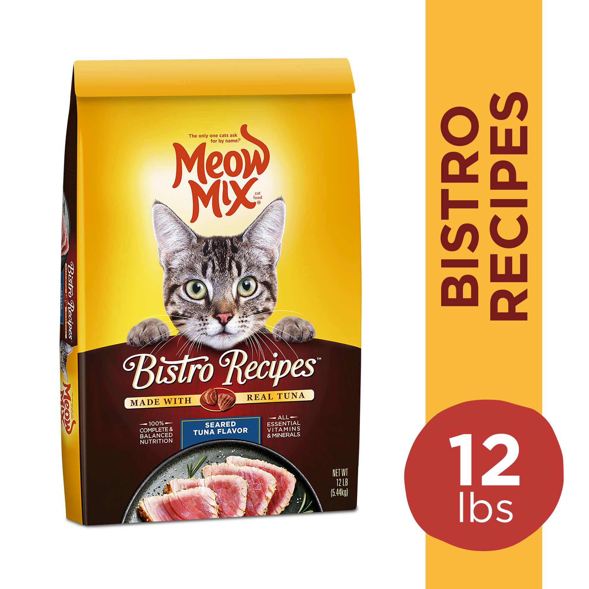 Meow Mix Bistro Recipes Seared Tuna Flavor Dry Cat Food - image 3 of 6