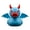 Blue, variant on Dserhfy Demon Duck Figurine 3D Printed Devil Duck with Red Horns Bat Wings Halloween Gothic Collectible Statue Desktop Home Decor for Teens Adults