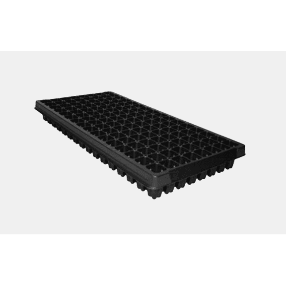 Standard Plug Tray 128 Square Cells - Cell Depth 2" - 10 Trays by T.O. Plastics
