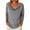 Gray, variant on Tops for Women Trendy Cowl Neck Long Sleeve Shirts Solid Color Dressy Tops Casual Loose Fall Basic Tops