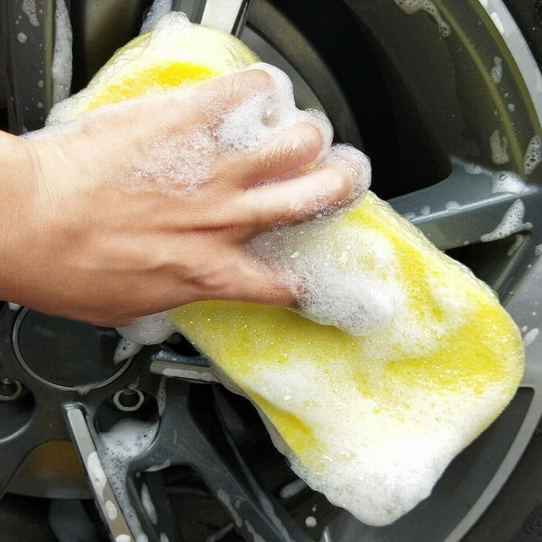 LPZ Car Wash Sponges,Large Cleaning Sponges Pad,5Pcs Size 23x11x4.5CM,Mix Colors Cleaning Washing Sponges for Kitchen with Vacuum C