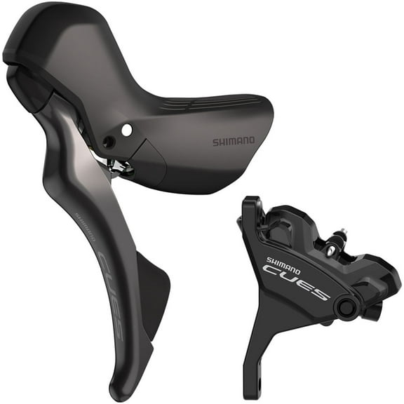 Shimano CUES ST-U6030 Shift/Brake Lever with BR-U6030 Hydraulic Disc Brake Caliper - Left/Front, 2x, Flat Mount Caliper,