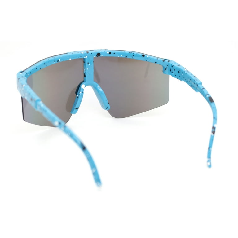 SA106 Boys Kids Oversize Rimless Sport Sunglasses, Blue
