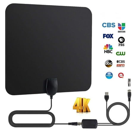 TV antenna, [2019 Newest] Indoor Digital HDTV Amplified Antennas Freeview 4K HD VHF UHF for Local Channels 110 Miles Range With Switch Amplifier Signal (Best Hdmi Switch 2019)