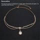 thumbnail image 3 of Qarigey Colgante de cristal, cadena para la frente, gota de agua, diamantes de imitación, colgante para el pelo, diadema, tocado, decoración de boda, Accesorio para el cabello Dorado Qarigey AP017758-01, 3 of 6