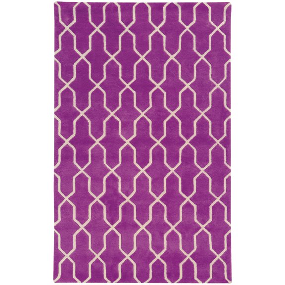 Pantone Optic Area Rug 41101 Purple Ovals Crosses 8' x 10' Rectangle