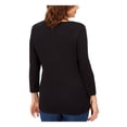 thumbnail image 2 of KAREN SCOTT Womens Black Cotton Relaxed Fit 3/4 Sleeve Scoop Neck Top M, 2 of 4