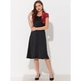 thumbnail image 2 of Satén Shrug Bolero Cap Sleeve Business Open Front Crop Cardigan para mujer borgoña L, 2 of 5
