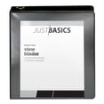 thumbnail image 6 of Just Basics Basic Round-Ring View Binder, 2" Rings, 61% Recycled, Black, 6 of 6