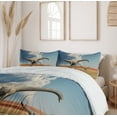 thumbnail image 6 of Ambesonne Jurassic Duvet Cover Sets, Diplodocus Dinasours, 2-Queen, Khaki Blue Grey, 6 of 7