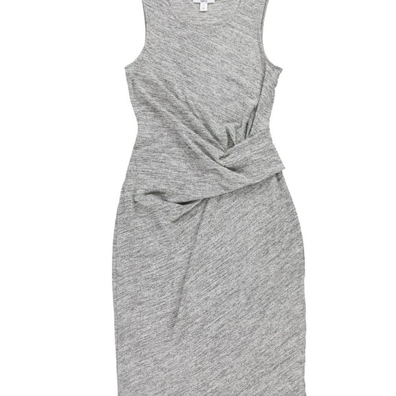 bar III Womens Runched Bodycon Dress, Grey, Small